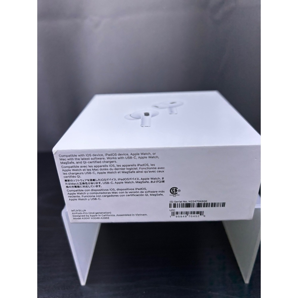Apple Airpods Pro 2nd Gen BOX ONLY w/Original Inserts+Manuals A3047/A3048/A2968 - Picture 5 of 9